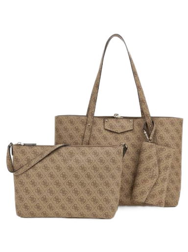 Taška cez rameno GUESS Brenton 4G Logo Eco Shoulder Bag Hnedá | HWEBG839023