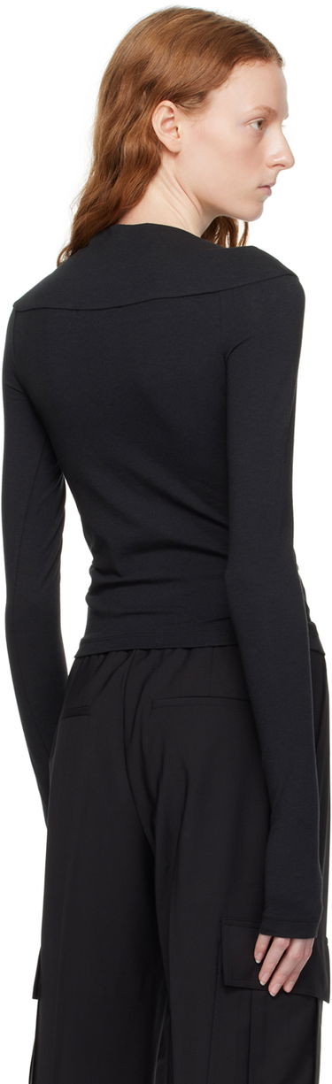 Tričko Helmut Lang Helmut Lang Slit Long Sleeve T-Shirt Čierna | N05HW507, 2