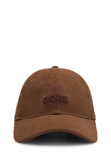 Šiltovka BOSS Corduroy cap with embroidered logo Hnedá | 50544383