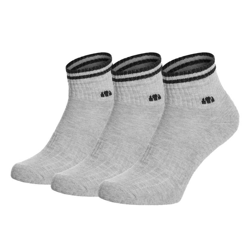 Ponožky Ellesse Ankle Socks 3-Pack Striped Cuff Šedá | ELS241101-03