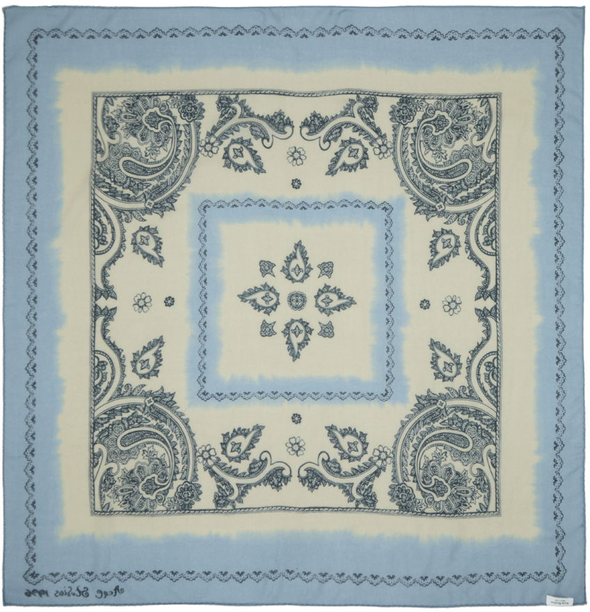 Šál Acne Studios Print Light Wool Scarf Modrá | CA0303-, 1