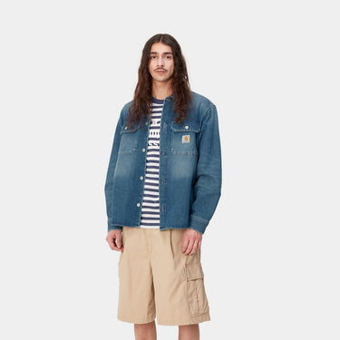 Košeľa Carhartt WIP Harvey Shirt Modrá | I033346_01_4L, 3