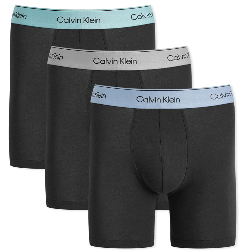 Boxerky CALVIN KLEIN Boxer Briefs 3 Pack Black Čierna | 000NB3964AU2Y