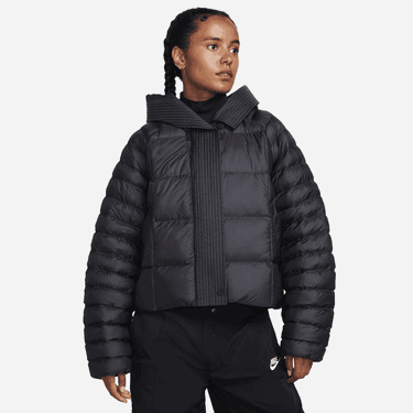Prešívaná bunda Nike Sportswear Swoosh Puffer PrimaLoft® Therma-FIT Oversized Hooded Jacket Čierna | FB8729-010, 0