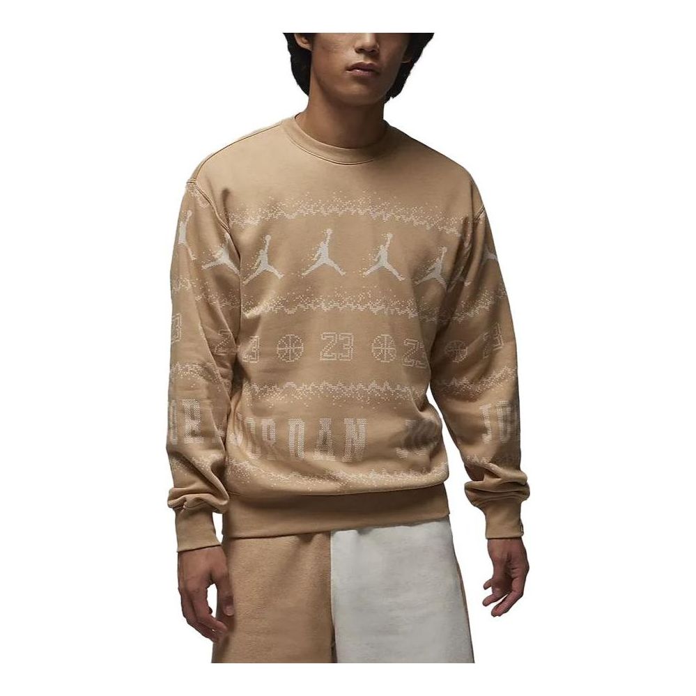 Sveter Jordan Essential Holiday Fleece Crew Hnedá | FD7464-200, 0