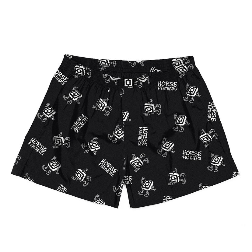 Boxerky Horsefeathers Boxers Manny Boxer Shorts Logoman Čierna | AA1035Z