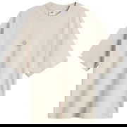 Washed High Neck Boxy T-Shirt, Size Small