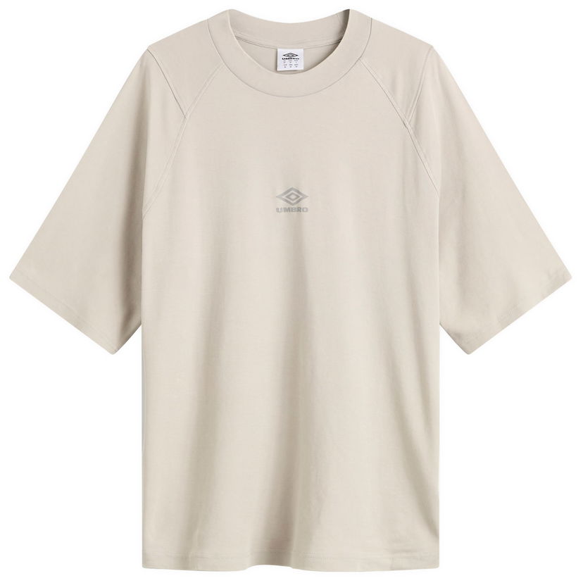 Tričko Umbro Washed High Neck Boxy T-Shirt, Size Small Béžová | 66637U-MRY
