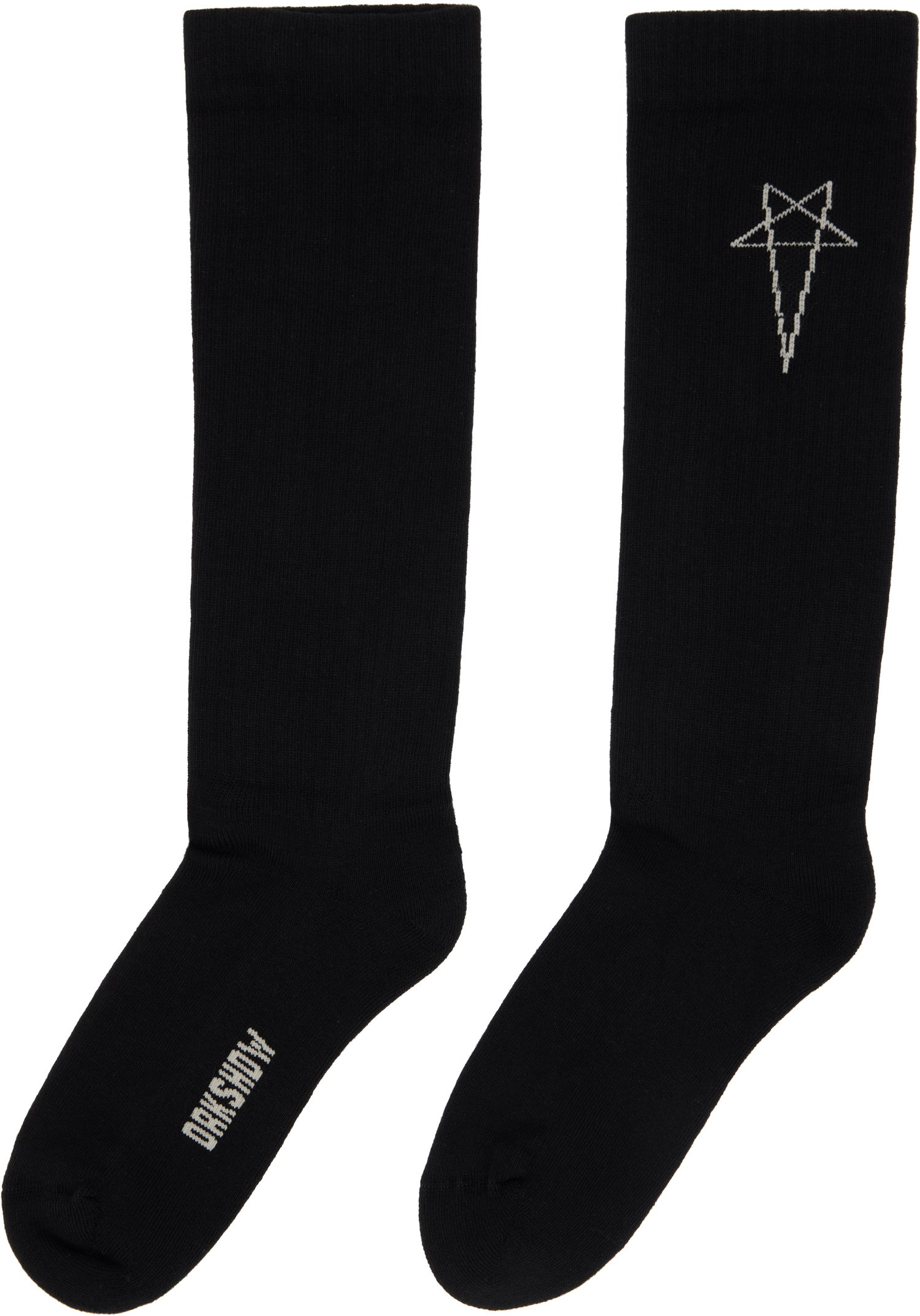 Ponožky Rick Owens DRKSHDW Concordians Pentagram Knee High Socks Čierna | DA02E7468 SOCKC, 1