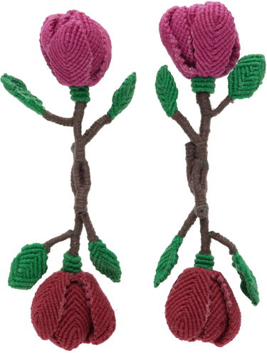 Home decor Chopova Lowena Rose Earrings Vínová | 6227SE, 0