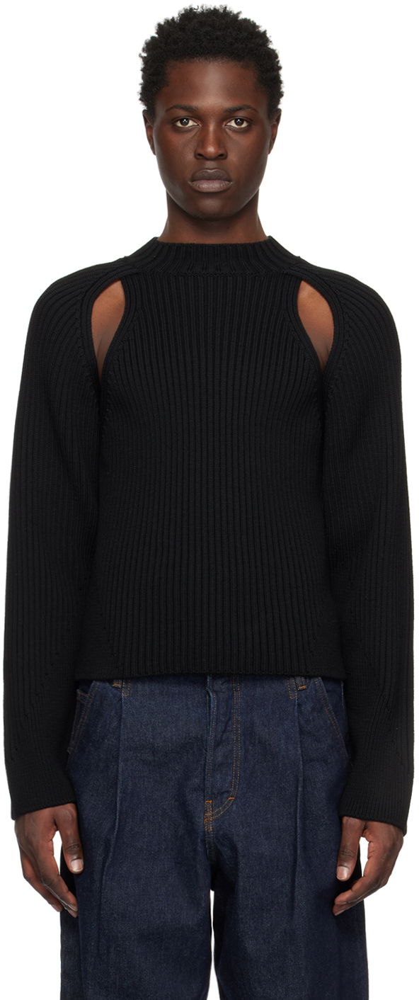 Sveter Jean Paul Gaultier Cutout Ribbed Sweater Čierna | 22/09-U-PL023-M038, 0