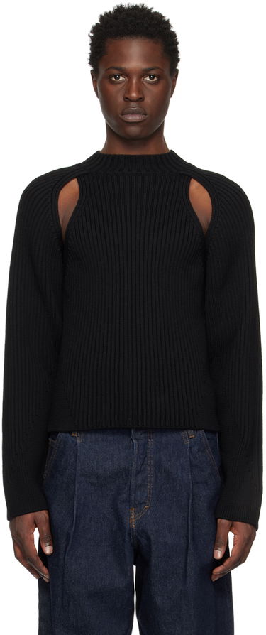 Sveter Jean Paul Gaultier Cutout Ribbed Sweater Čierna | 22/09-U-PL023-M038, 0
