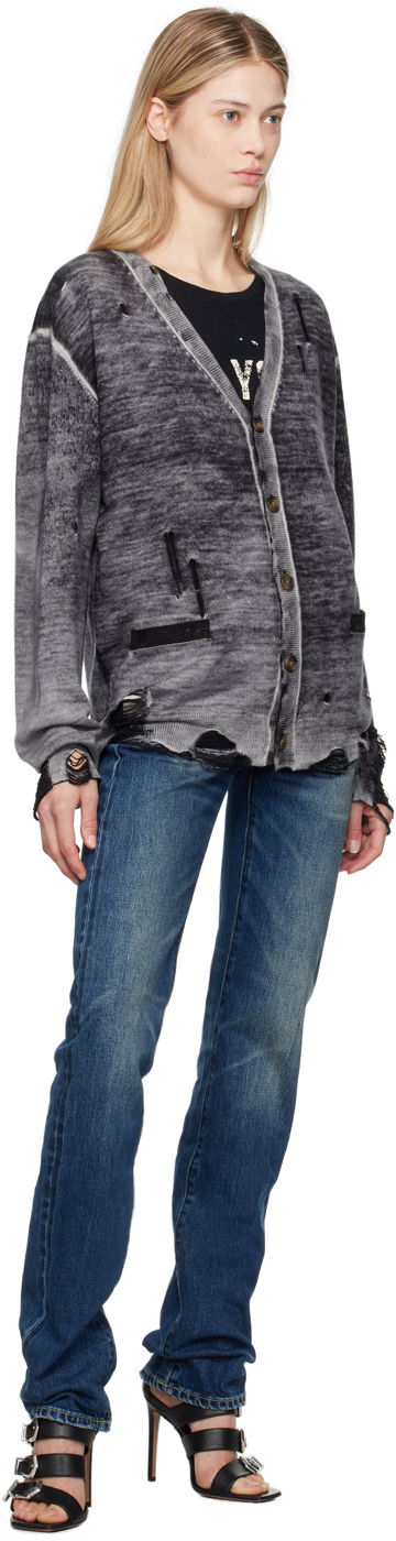 Sveter R13 R13 Merino Wool Boyfriend Cardigan Šedá | R13WY200-Y158B, 3