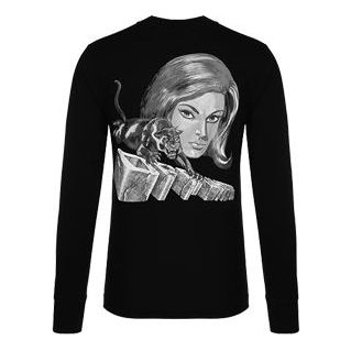 Tričko Off-White Panther Graphic Long Sleeve T-Shirt Čierna | OMAB021R191850041088