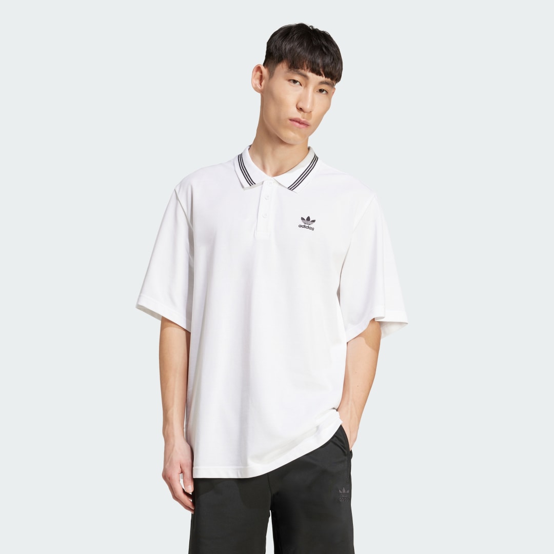 Polo tričko adidas Performance Adicolor Loose Polo Shirt Biela | JW5898, 0
