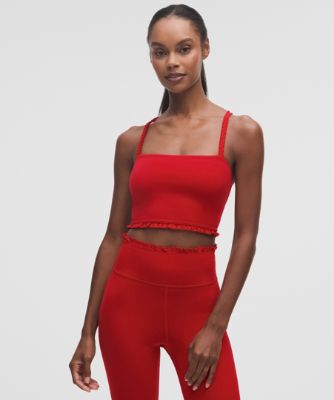 Tielko lululemon Nulu Cropped Ruffle Tank Top Červená | prod20004239, 5