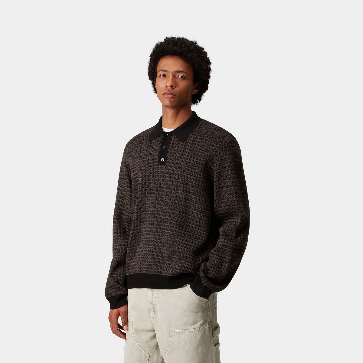 Polo tričko Carhartt WIP L/S Lowis Polo Houndstooth Rôznofarebný | I035395_10, 0