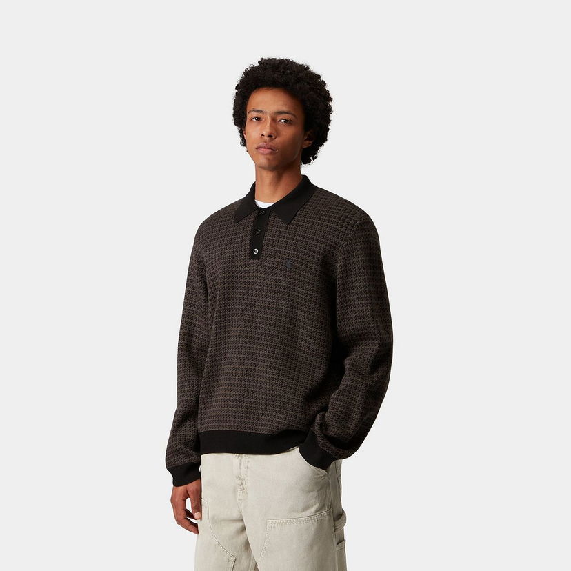 Polo tričko Carhartt WIP L/S Lowis Polo Houndstooth Rôznofarebný | I035395_10