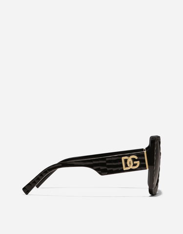 Slnečné okuliare Dolce & Gabbana Oversized Square Crossed Textured Gradient Sunglasses Čierna | VG4513VP88G9V000, 2