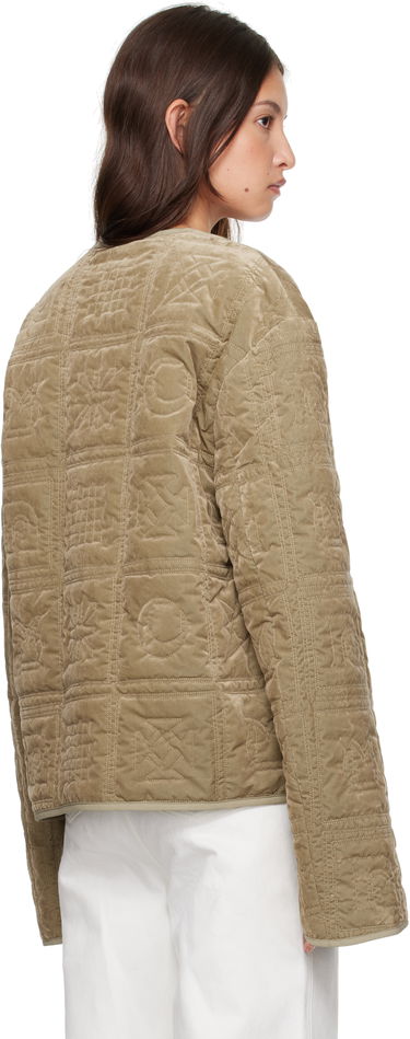Prešívaná bunda Nanushka Nanushka Adara Quilted Velvet Jacket Béžová | NU24FWJK03166, 2