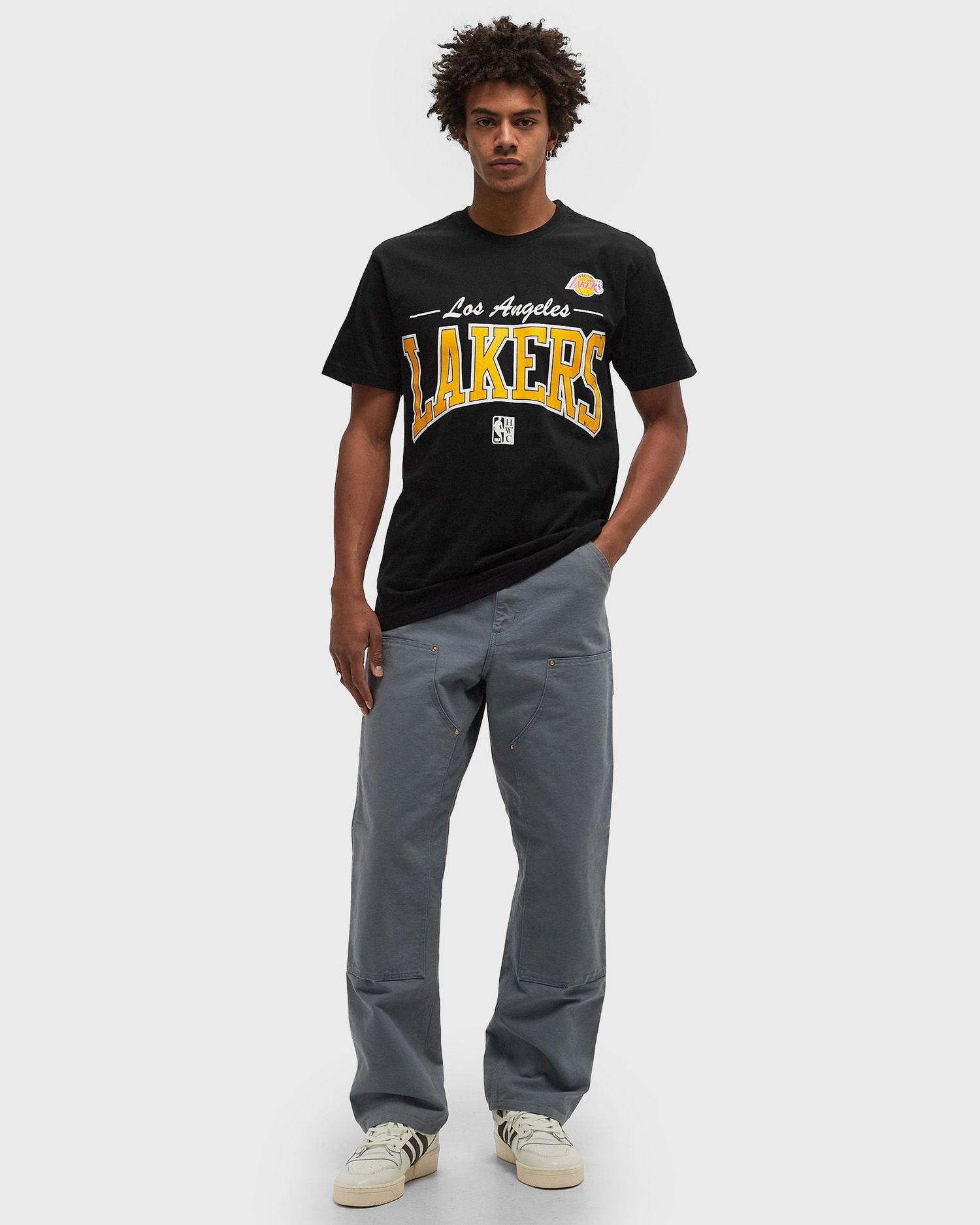 Tričko Mitchell & Ness NBA There & Back Los Angeles Lakers Black T-Shirt Čierna | BMTRINTL1544-LALBLCK, 1