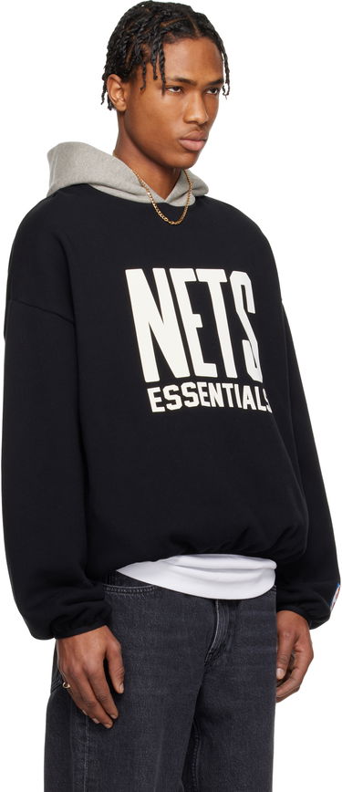 Mikina Fear of God Fear of God ESSENTIALS NBA Nets Pull Over Hoodie Čierna | 192AL246505F, 1