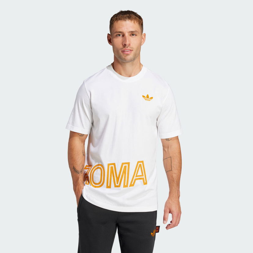 Tričko adidas Performance AS Roma Graphic T-Shirt Biela | JJ2684
