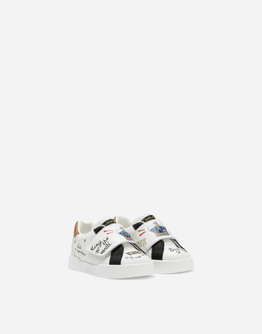 Tenisky a topánky Dolce & Gabbana Printed Calfskin Portofino Biela | DN0135AU120HWF57, 1