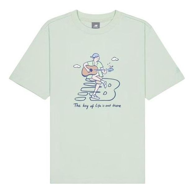 Tričko New Balance PK Guitar Graphic T-Shirt Zelené | NEE26021-MT, 0