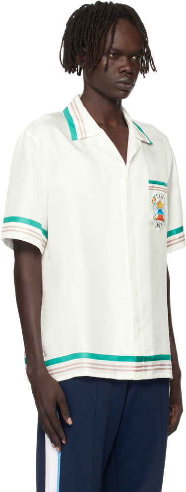 Košeľa Casablanca Cuban Collar Resort Shirt Biela | MPF25-SH-003-07, 3