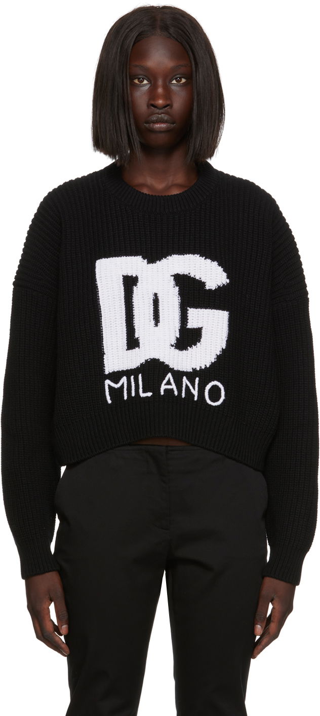 Sveter Dolce & Gabbana Cropped Sweater Čierna | FX334Z JBVX5, 0