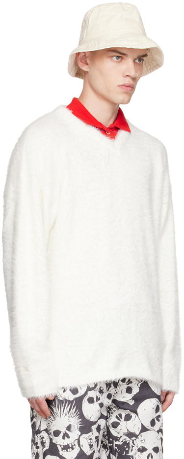 Sveter ERL Hairy Knitted Sweater Biela | ERL05N010, 1
