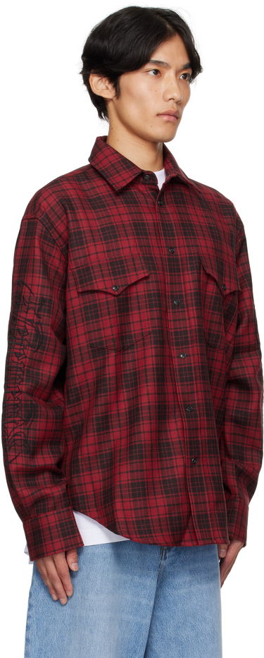 Košeľa VETEMENTS Vetements Plaid Embroidered Shirt Červená | UH76SH900BR, 1
