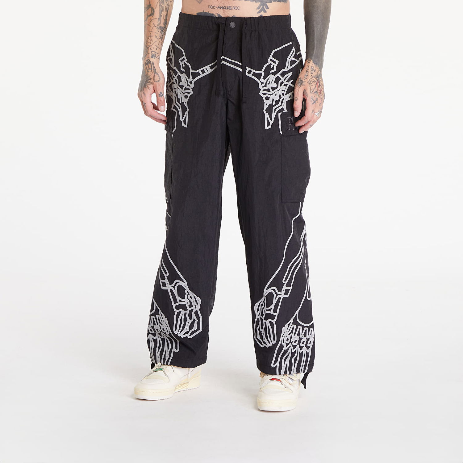 Cargo nohavice Pleasures Eva-1 Cargo Pants Black Čierna | P24E002 BLACK, 0