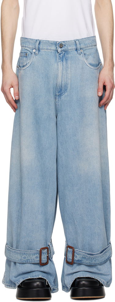 Džínsy JW Anderson JW Anderson Buckled Cuff Jeans Modrá | DT0107-PG1735, 0