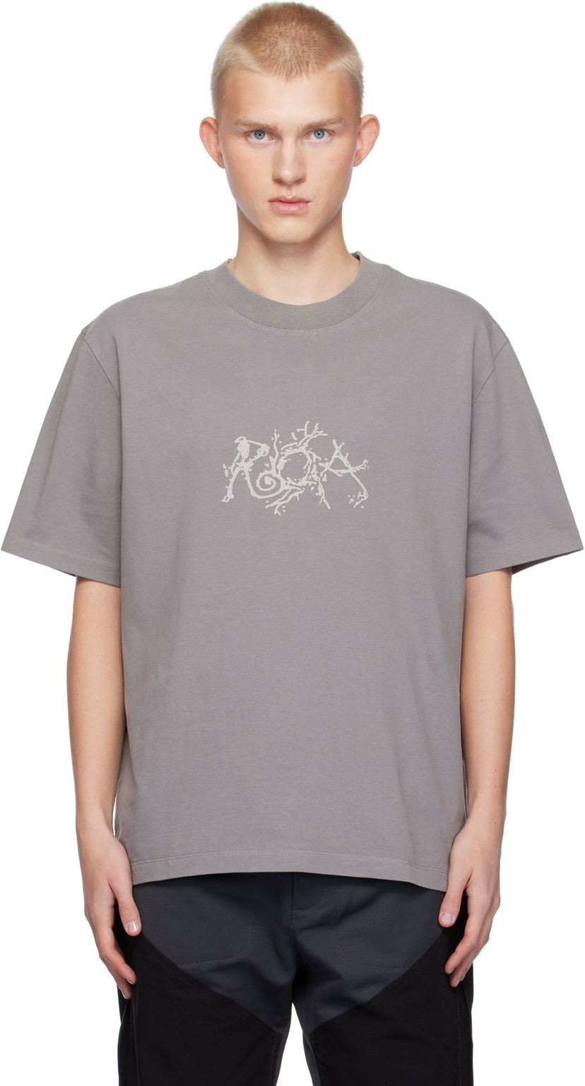 Tričko ROA Graphic Boxy T-shirt Šedá | RBMW0253JY21