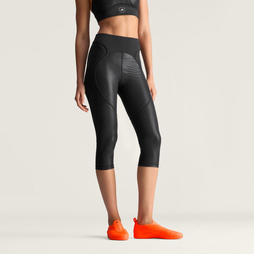 Legíny adidas Performance adidas by Stella McCartney Micro Dot Capri Training Leggings Čierna | JM8462