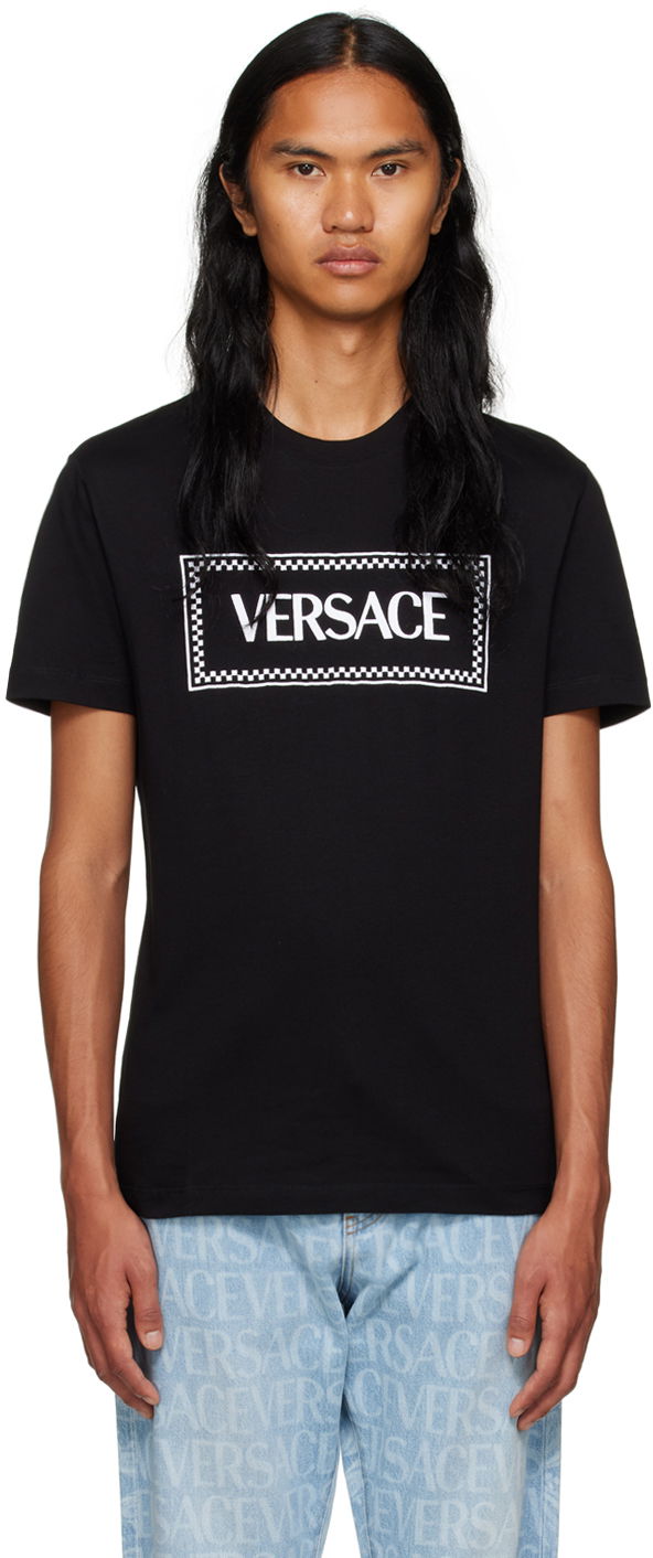Tričko Versace Embroidered Čierna | 1011694_1A08584, 0