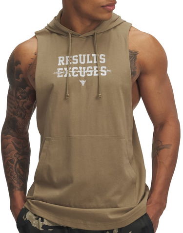 Tielko Under Armour Project Rock Wire Sleeveless Hoodie Zelené | 1389986-251, 0