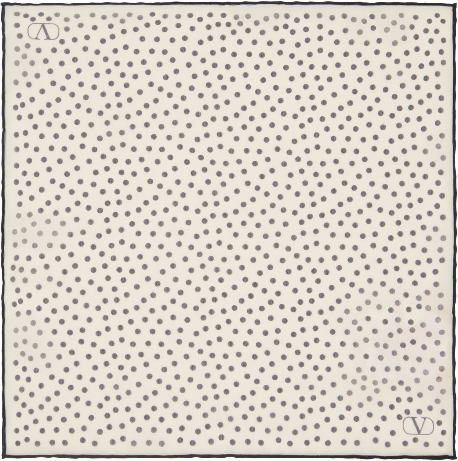 Šál Valentino Valentino Garavani Chez Silk Pocket Square with Polka Dots Biela | 6W0EX002XFR, 0