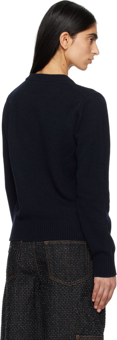 Sveter GANNI Ganni Graphic Wool Blend Sweater Navy | K2427, 2