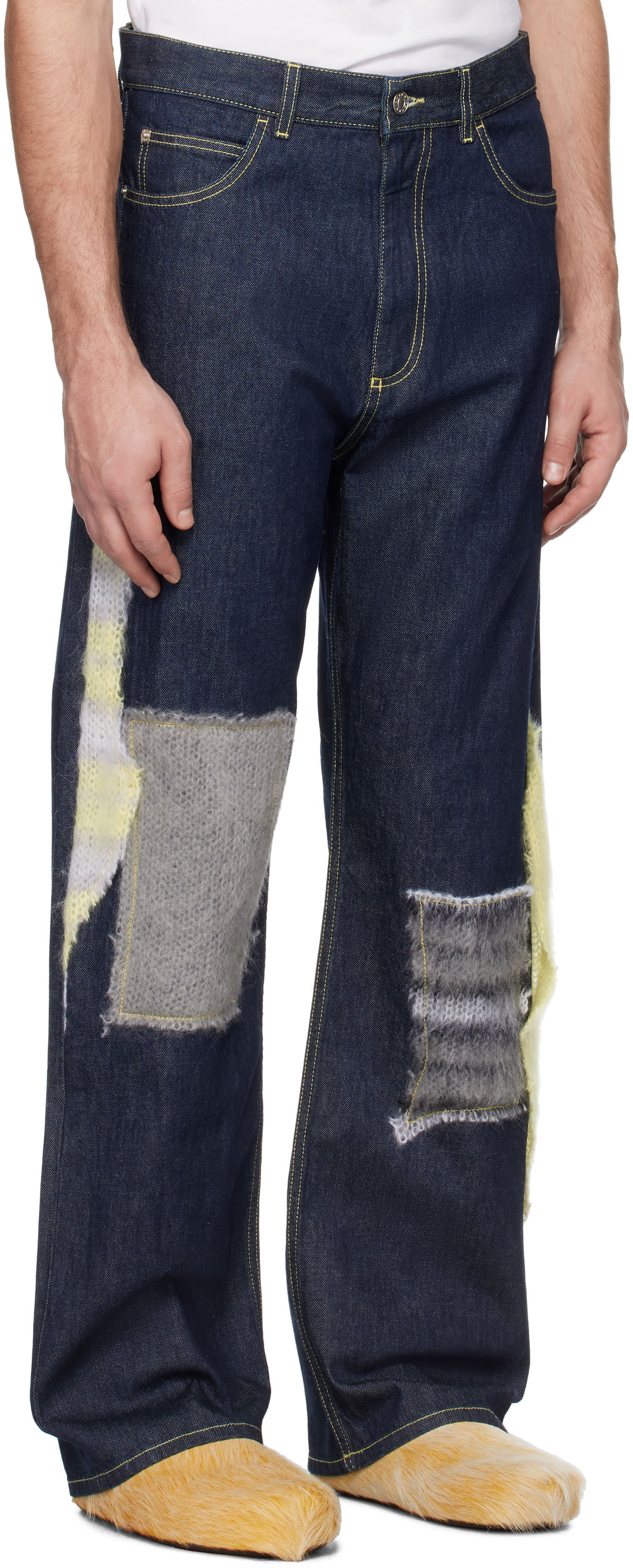 Džínsy Marni Marni Wool Patched Bull Denim Jeans Modrá | PUJU0021LX USCX27, 1