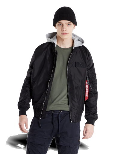 Bomber bunda Alpha Industries Bomber MA-1 TT Hood BP Čierna | 106103-03