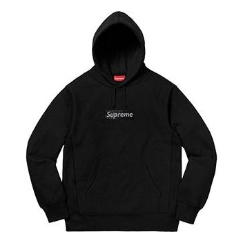 Mikina Supreme Supreme x Swarovski Box Logo Hooded Sweatshirt Čierna | SUP-SS19-960, 0