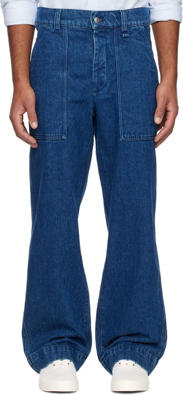 Džínsy MAISON KITSUNÉ Workwear Jeans Modrá | NM01108WW5023, 0