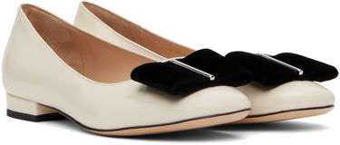 Starostlivosť o obuv Tom Ford TOM FORD Audrey Ballerina Flats with Bow Biela | W3465-LCL406S, 3