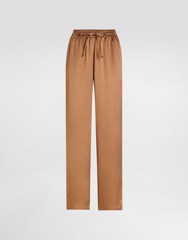 Pyžamo Dolce & Gabbana Dolce & Gabbana Double Silk Satin Pajama Pants Hnedá | FTC9FTFU1NUM0180, 0