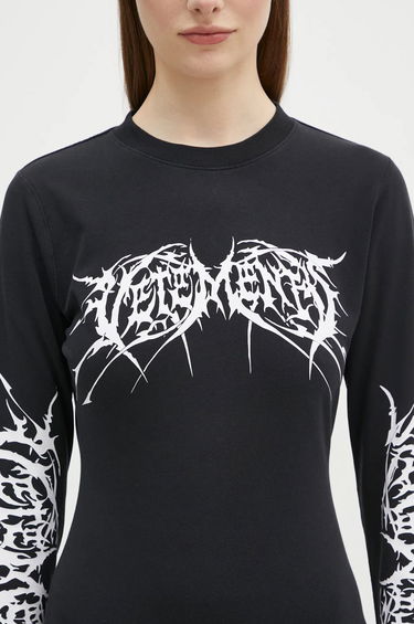 Šaty VETEMENTS VETEMENTS Death Metal Longsleeve Mini Dress Čierna | WA66DR630BW, 3