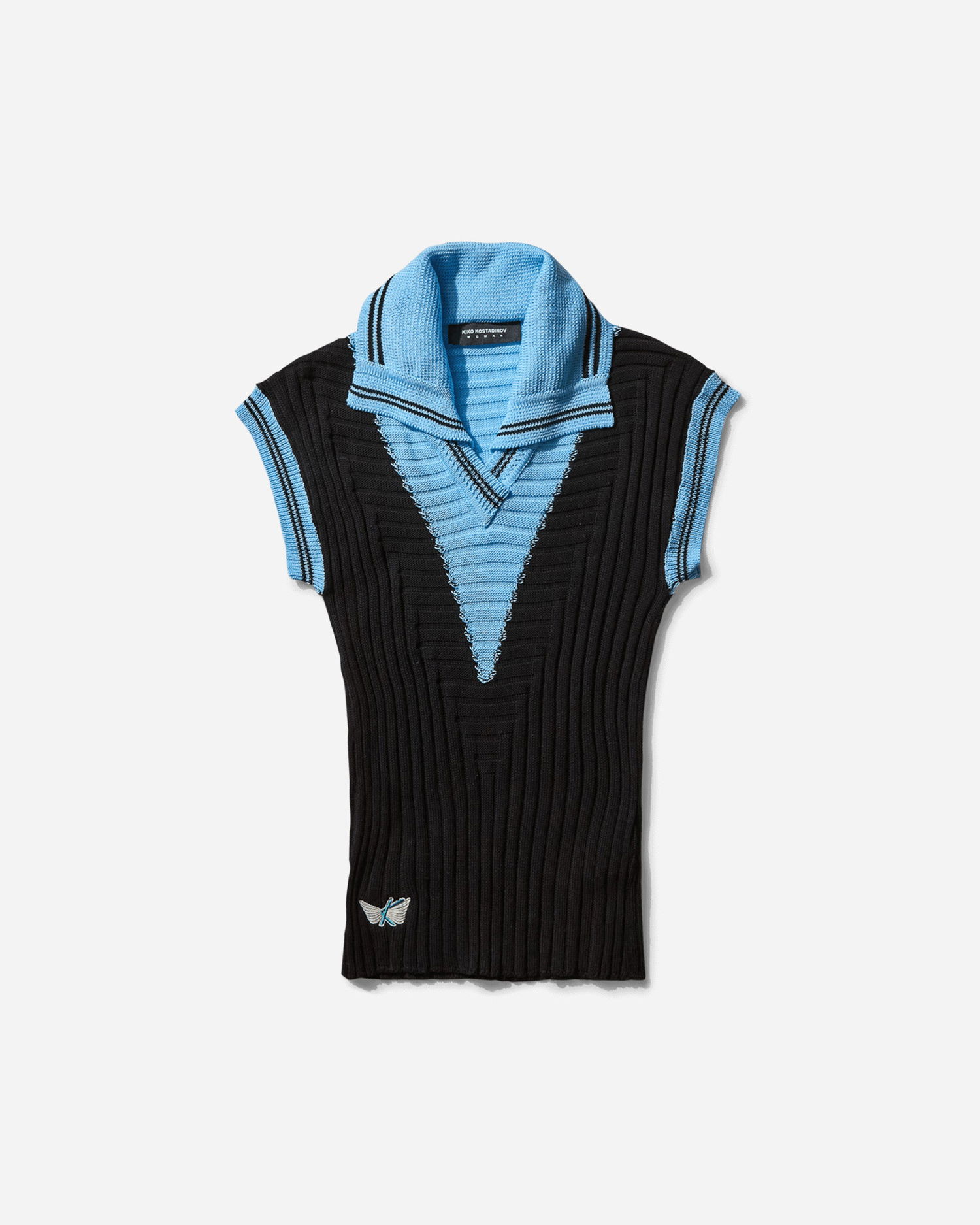 Sveter KIKO KOSTADINOV Sleeveless Knit Polo Quimby Čierna | KKWSS25KN01 83, 1