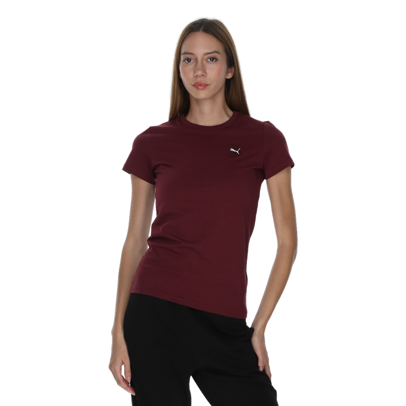 Tričko Puma Essentials Elevated Short-Sleeve T-Shirt Vínová | 685016-96